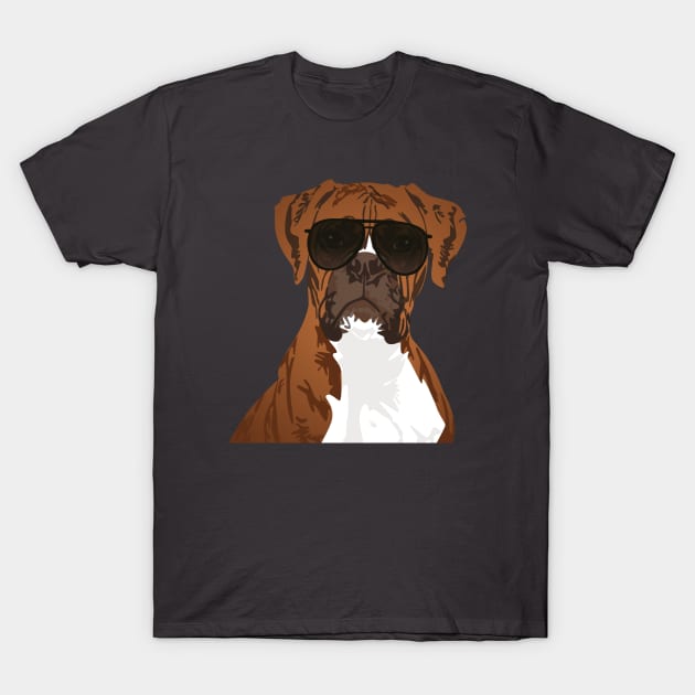 Cool Boxer Dog for Dog Lovers T-Shirt by riin92